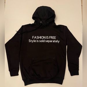 Graphic quote pullover hoodie